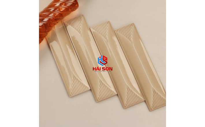 DASMGEC5B_65*265mm Gạch Thẻ Trang Trí Độc Đáo Be Bóng