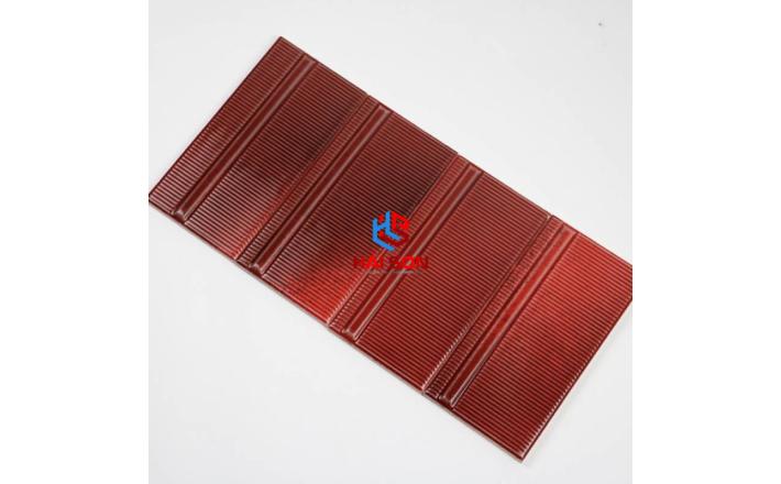 DAS100200-01_100*200mm Gạch thẻ trang trí hình lược (Đỏ đen nhạt mix 4 màu)