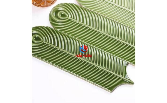 DAS90300-11_90*300mm Gạch Ốp Tường Lông Vũ Đẹp Mix 3 Màu Xanh