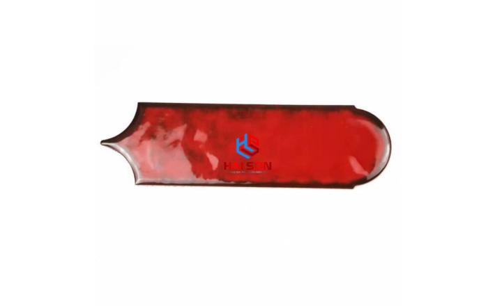 DAS	L90300-15_90*300mm Gạch Thẻ Lông Vũ Bóng Lượn Đỏ Đô