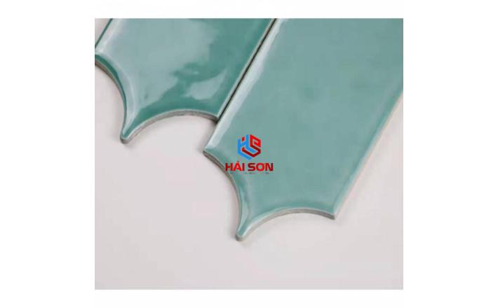 DAS L90300-03_90*300mm Gạch Thẻ Lông Vũ Bóng Lượn Xanh Mint