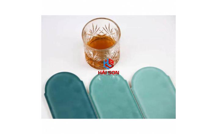 DAS L90300-03_90*300mm Gạch Thẻ Lông Vũ Bóng Lượn Xanh Mint