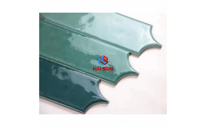 DAS L90300-03_90*300mm Gạch Thẻ Lông Vũ Bóng Lượn Xanh Mint