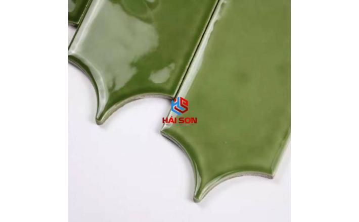 DASL90300-11_90*300mm Gạch Thẻ Lông Vũ Bóng Lượn Xanh Matcha