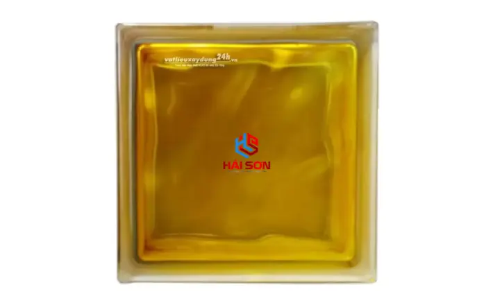 DASGKV_195x195x95 mm Gạch Kính Lấy Sáng Màu Vàng