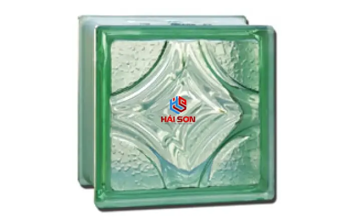 DAS_19x19x9.5 cm Gạch Kính Xanh Lá Đồng Tâm