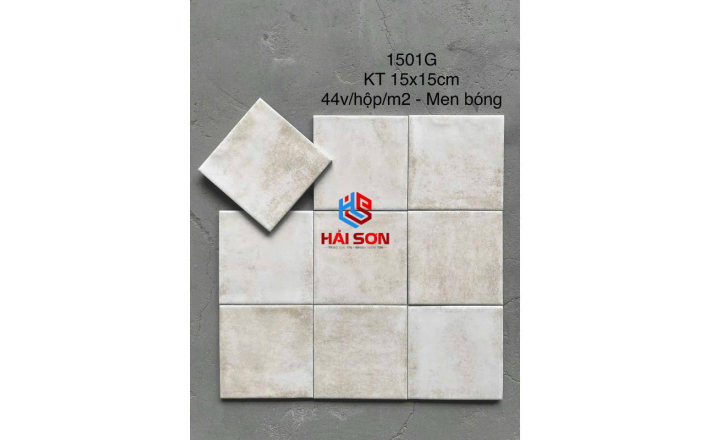 DAS1501G_150x150mm Gạch Thẻ Porcelain Men Bóng