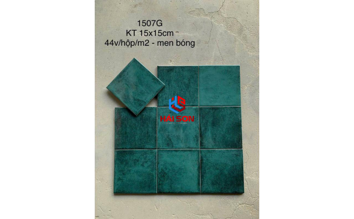 DAS1507G_150x150mm Gạch Thẻ Pocerlain Men Bóng