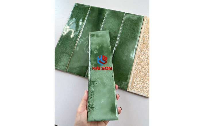 DAS	M7533F12_75x300mm Gạch Thẻ Chữ Nhật Xanh Trà Bóng Lượn