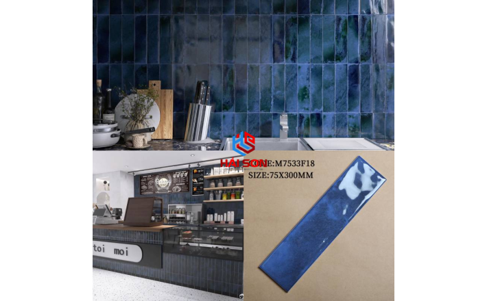 DASM7533F18_75x300 Gạch Thẻ Xanh Than Lượn Mặt