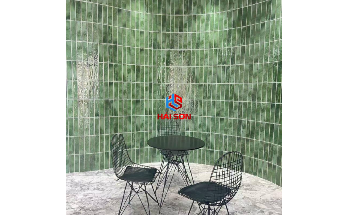 DAS	M7533F12_75x300mm Gạch Thẻ Chữ Nhật Xanh Trà Bóng Lượn