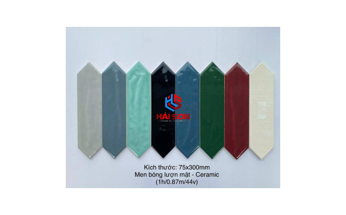 DAS75304J_75x300mm Gạch Thẻ Mũi Tên Bóng Lượn Xám Ghi