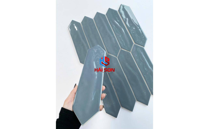 DAS75304J_75x300mm Gạch Thẻ Mũi Tên Bóng Lượn Xám Ghi