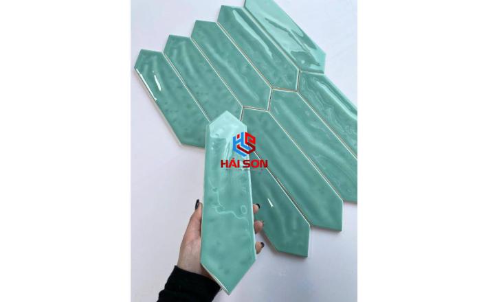 DAS75306J-2_75x300mm Gạch Thẻ Mũi Tên Bóng Lượn Xanh Mint