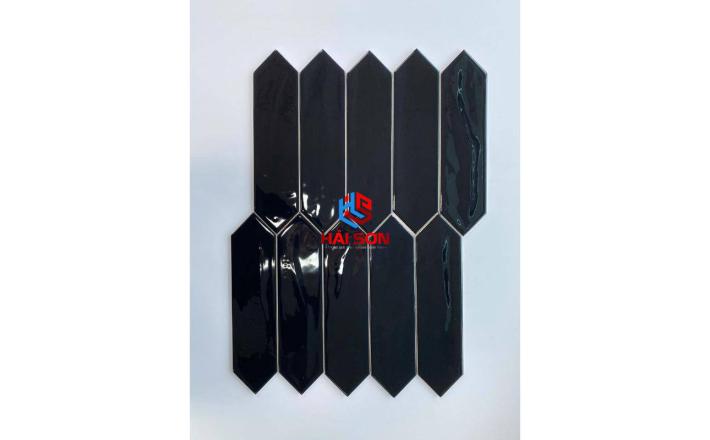 DAS75307J_75x300mm Gạch Thẻ Mũi Tên Bóng Lượn Đen