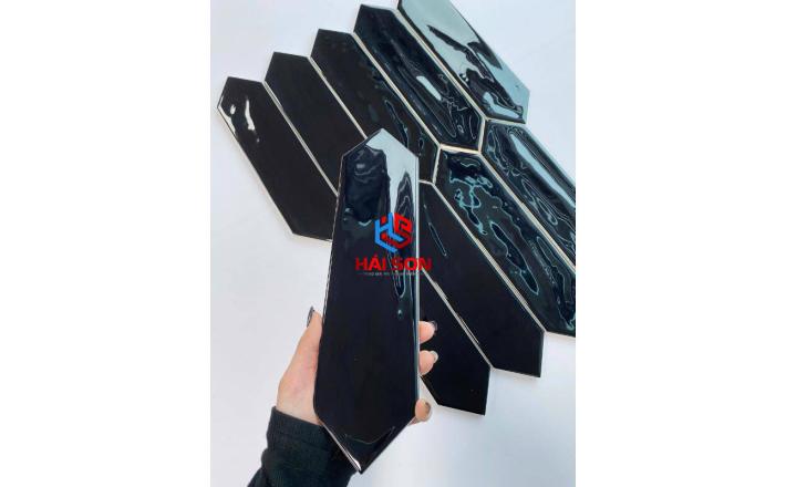DAS75307J_75x300mm Gạch Thẻ Mũi Tên Bóng Lượn Đen