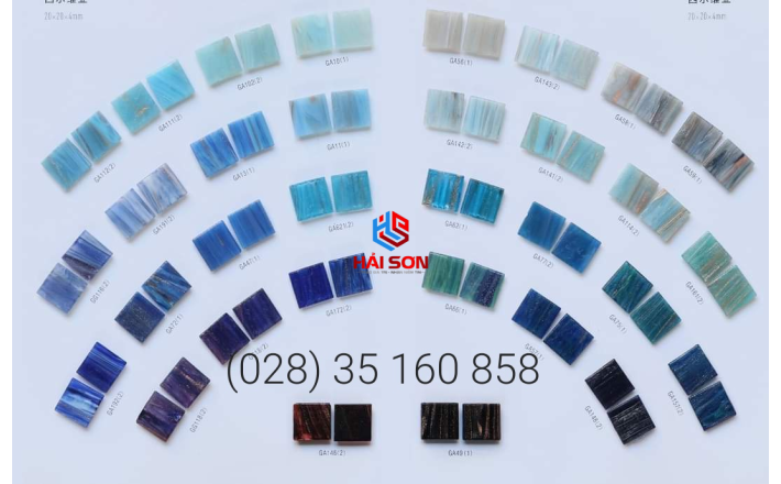 VTPTranh 20_20mm x 20mm Gạch Mosaic Tranh Hồ Bơi