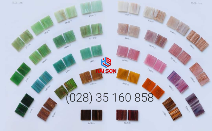 VTPTranh 22_20mm x 20mm Gạch Mosaic Tranh Hồ Bơi