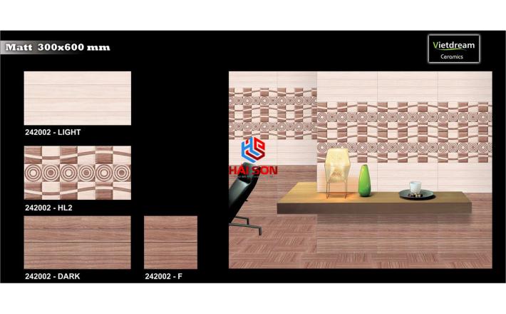 NK242002_300×600 Gạch Bộ Ốp Tường Phối Cảnh Ấm Áp