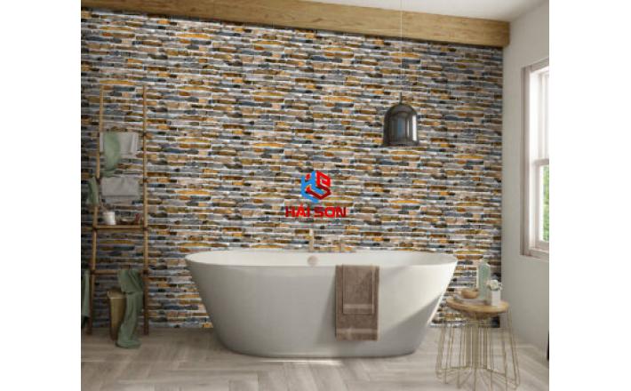 NK3420_Gạch Đá Trang Trí Ốp Tường  Đá Chẻ Nâu & Xám 