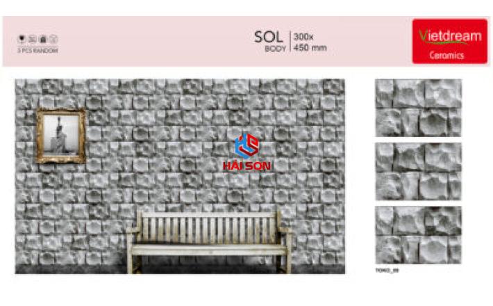 NK3426_Gạch Đá Trang Trí Ốp Tường Đá Bóc Xám 300×450