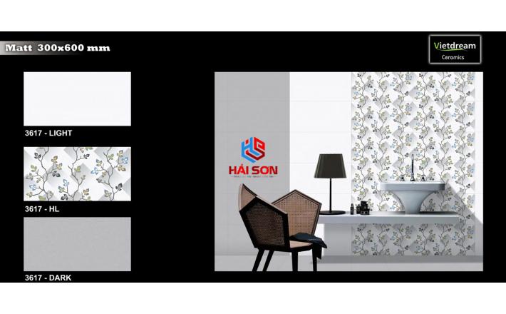 NK3617_300×600 Gạch Bộ Ốp Tường Phối Cảnh Mộc Miên