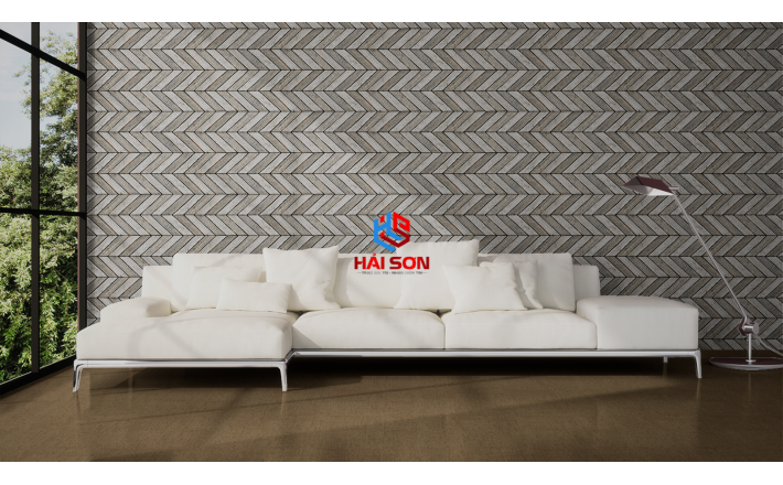 NK3810G_Gạch Đá Trang Trí Ốp Tường Đá Than Cháy Xương Cá 300×600