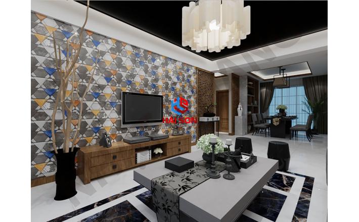 NK3812 _Gạch Đá Trang Trí Ốp Tường  Đá Khoáng Tam Giác 300×600