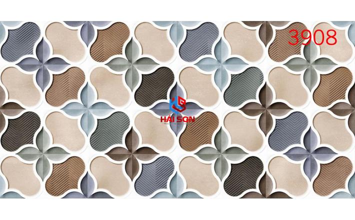 NK3908 _Gạch Trang Trí  Gạch Men Hải Sơn Hoa Văn Cánh Hoa 300x600