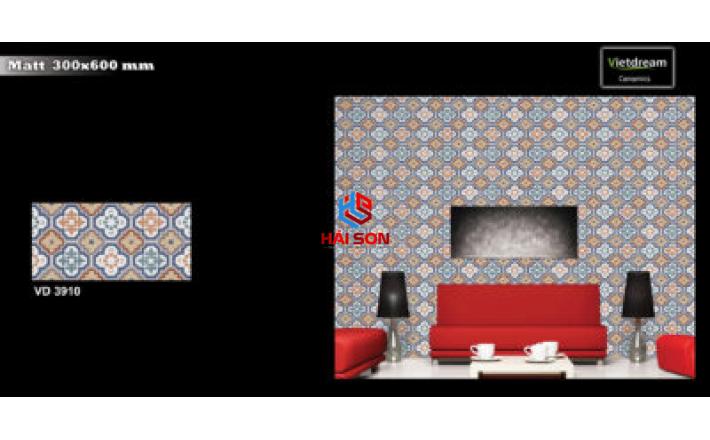 NK3910_Gạch Trang Trí Gạch Bông Men Hải Sơn 300x600 Cổ Điển