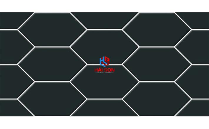 NK39322_Gạch Trang Trí Ốp Tường Qubes Black 300x600 Hải Sơn