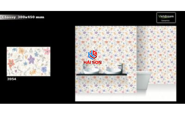 NK395_Gạch Trang Trí Ốp Tường Gạch Hoa 300x450 Hải Sơn