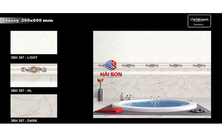 NK3BH307_300×600 Gạch Bộ Ốp Tường Phối Cảnh