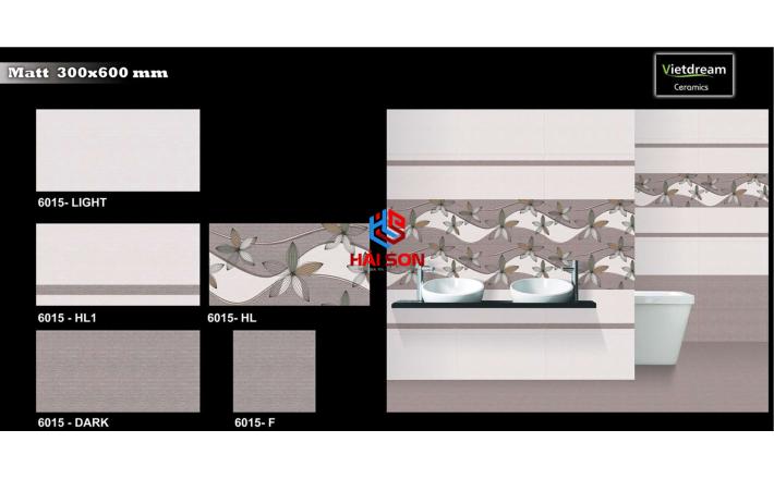 NK6015_300×600 Gạch Bộ Ốp Tường Phối Cảnh Quyến Rũ