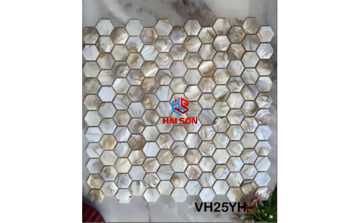 VTPVH25YH_304mm x 304mm Gạch Mosaic Khảm Trai Cao Cấp