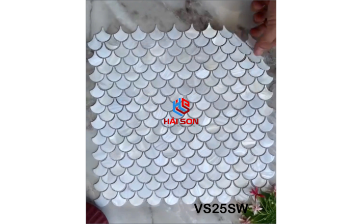 VTPVS25SW_304mm x 304mm Gạch Mosaic Khảm Trai Cao Cấp