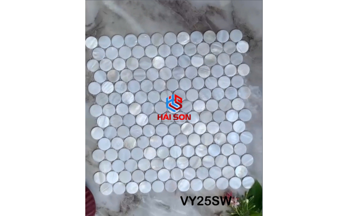 VTPVY25SW_304mm x 304mm Gạch Mosaic Khảm Trai Cao Cấp