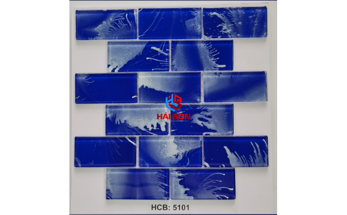 VTPHCB - 5101_ 50x100mm Gạch Thuỷ Tinh Hồ Bơi Mosaic Vân Mây