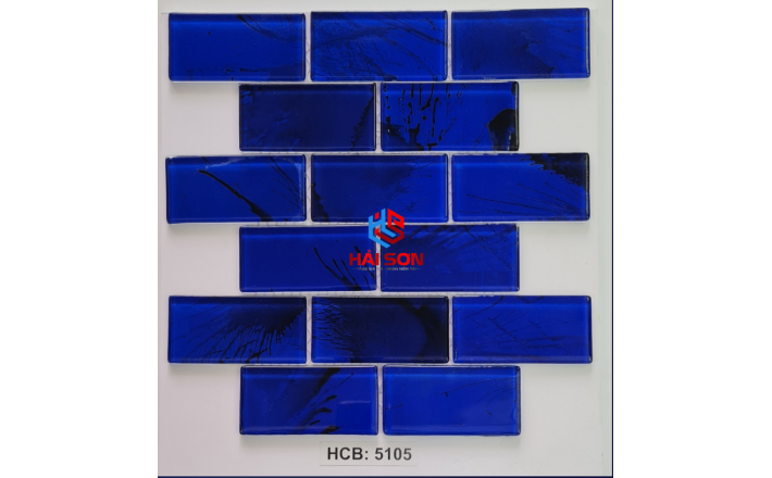 VTPHCB - 5105_ 50x100mm Gạch Thuỷ Tinh Hồ Bơi Mosaic Vân Mây