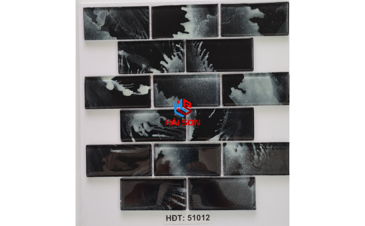 VTPHĐT - 51012_ 50x100mm Gạch Thuỷ Tinh Hồ Bơi Mosaic Vân Mây