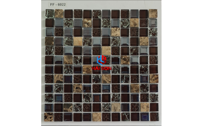 VTPFF - 6022_300mm x 300mm Gạch Mosac Trang Trí Thuỷ Tinh
