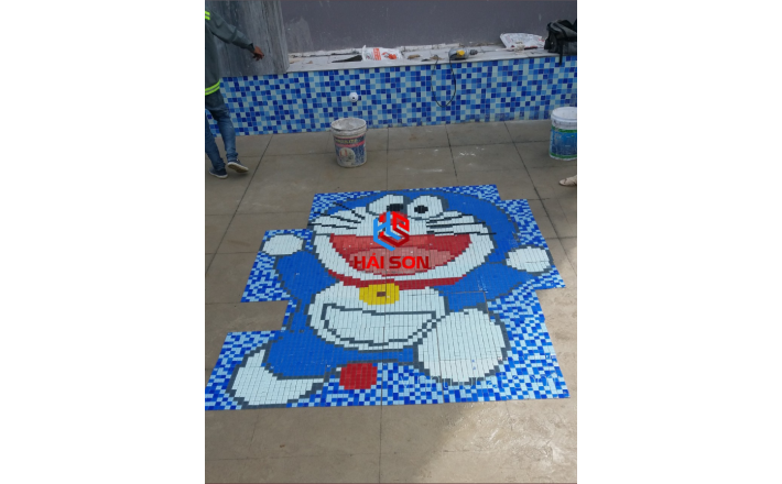 VTPTranh 07_300mm x 300mm Gạch Mosaic Tranh Hồ Bơi