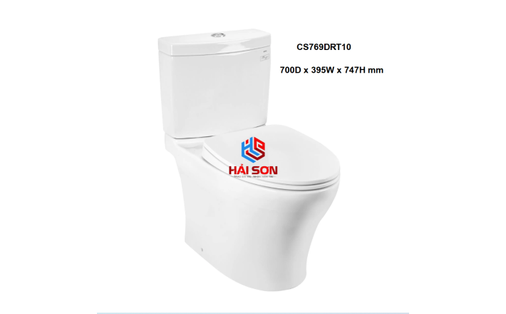 TOTO Bồn cầu hai khối, nắp đóng êm TC395VS CS769DRT10XW