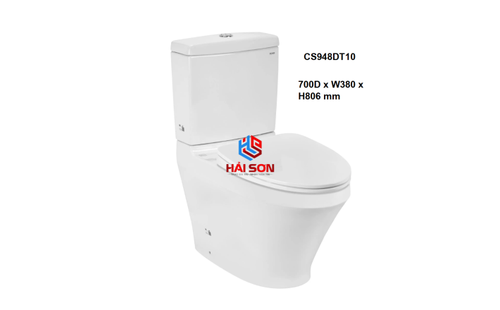 TOTO Bồn cầu hai khối, nắp đóng êm TC395VS CS948DT10