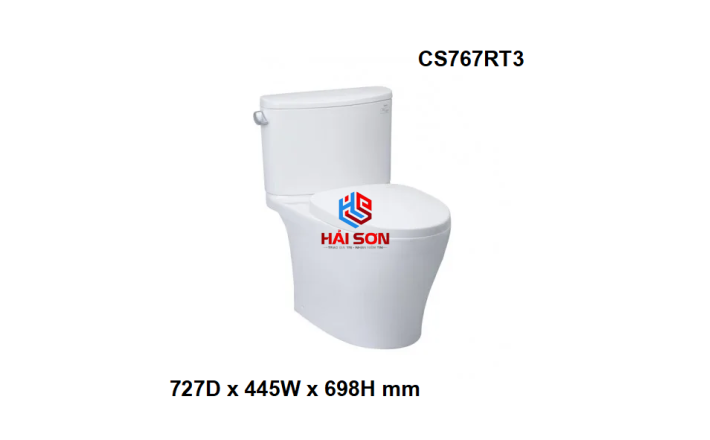 TOTO Bồn cầu hai khối, nắp đóng êm TC385VS CS767RT3XW