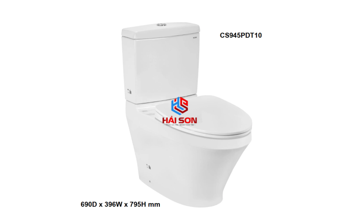 TOTO Bồn cầu liền khối, nắp đóng êm TC395V CS945PDT10XW