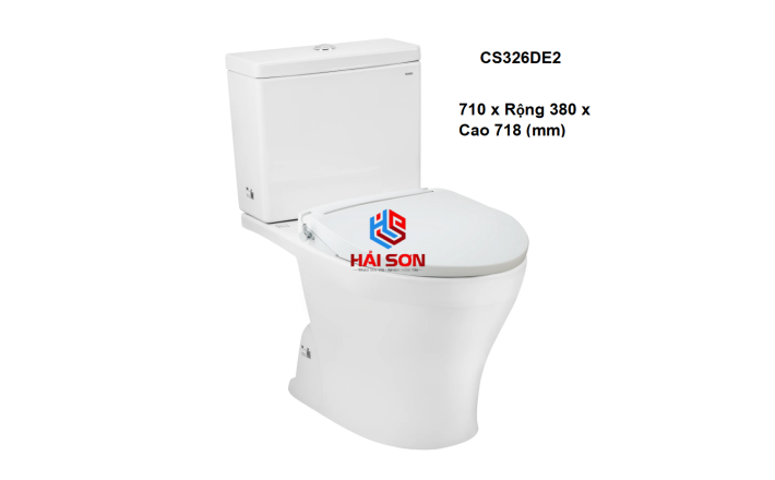 TOTO Bồn cầu hai khối lắp ghép với nắp và bệ ngồi ECOWASHER TCW07S CS326DE2XW