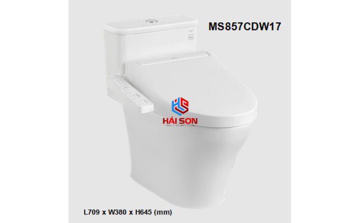 TOTO Bàn cầu một khối kèm nắp rửa điện tử WASHLET dòng C2 – TCF23460AAA  MS857CDW17