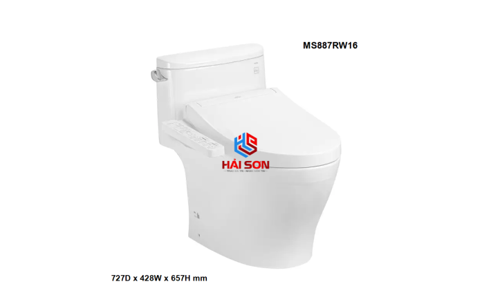 TOTO Bàn cầu một khối kèm nắp rửa điện tử WASHLET dòng C2 MS887RW16