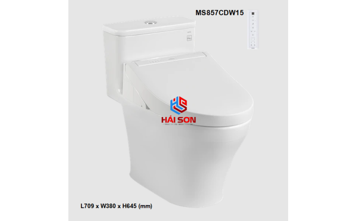 TOTO Bàn cầu một khối kèm nắp rửa điện tử WASHLET dòng C5 – TCF24460AAA MS857CDW15